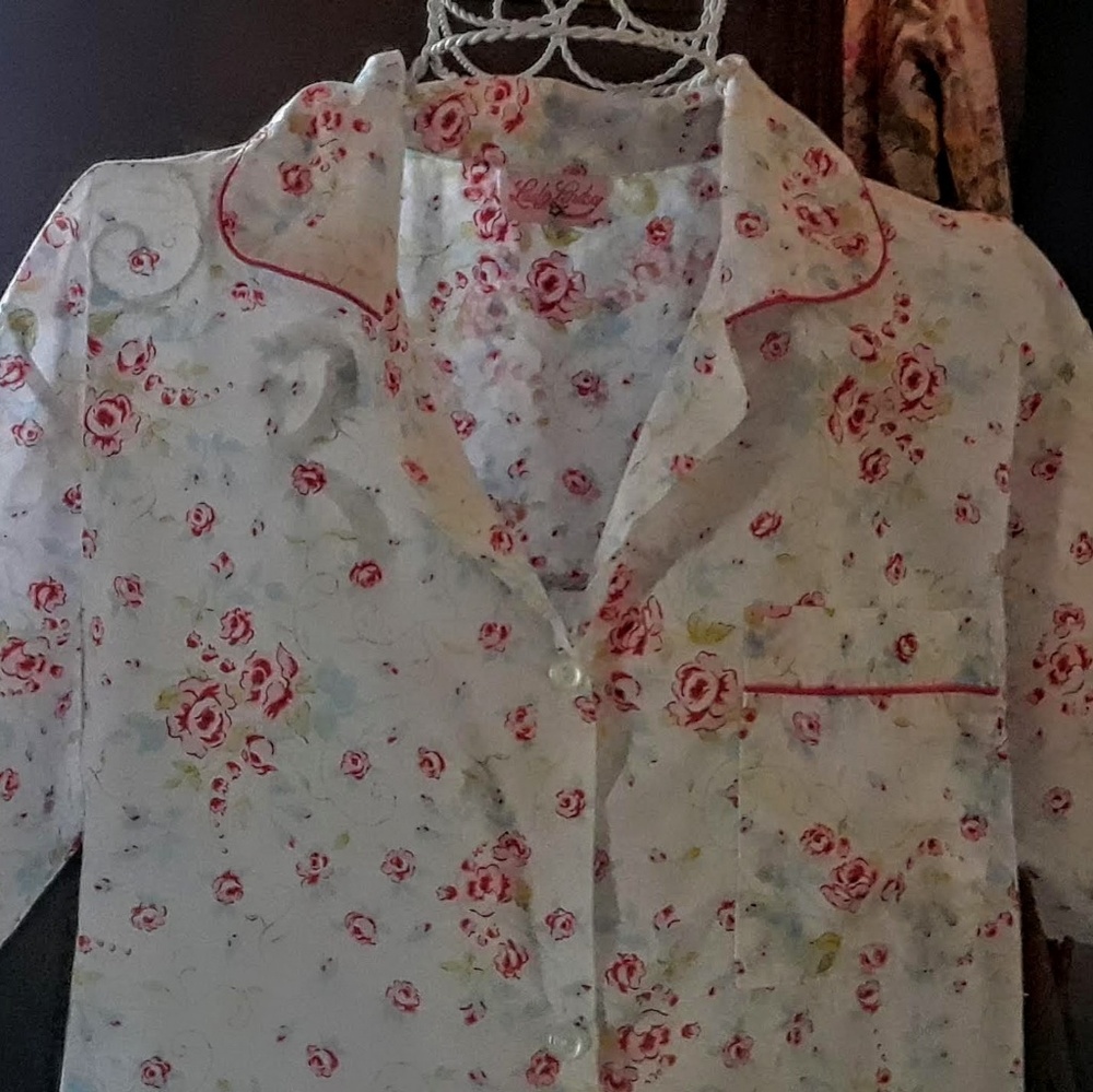 summertime floral pajama set M